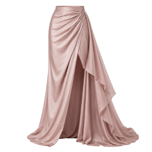 Draped Satin Bridal Skirt