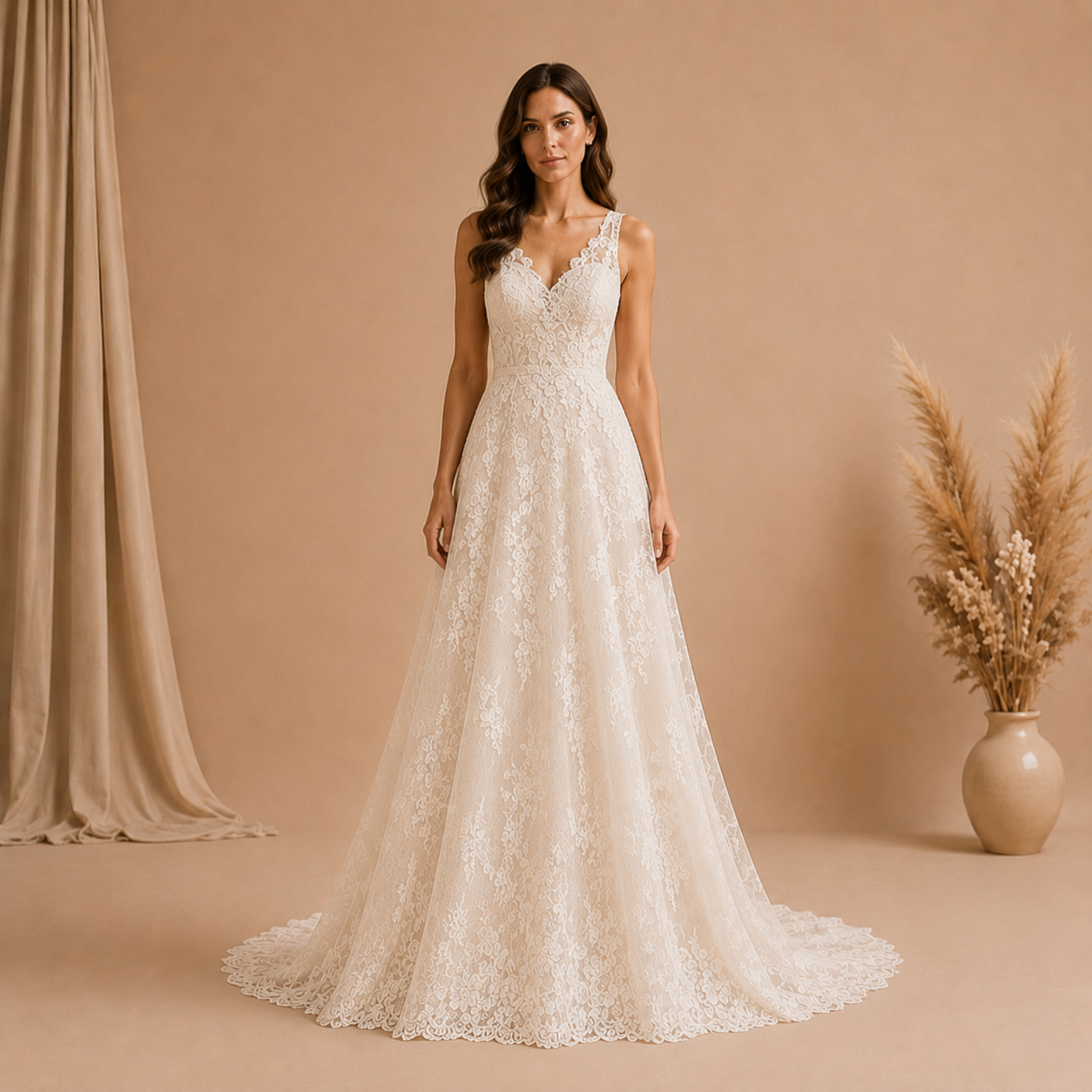 A-Line Lace Wedding Dress