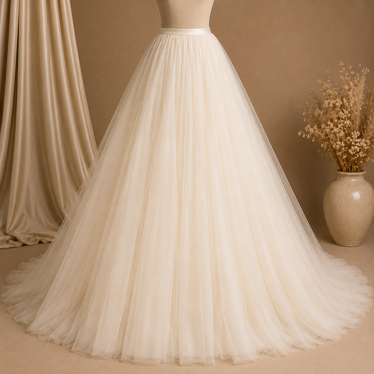 Ivory Tulle Ballgown Skirt